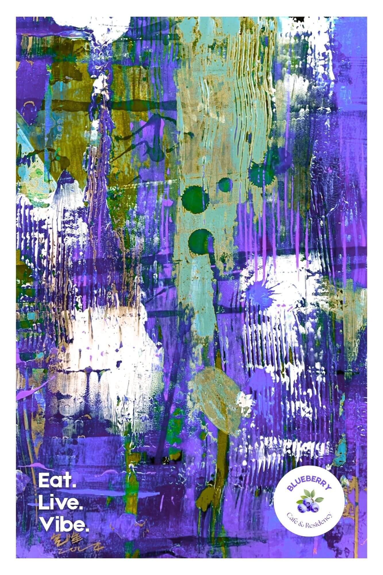 Blueberry interior wallpaper — cultural art